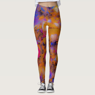 Leggings Impression de la plage, rochers et coquillages