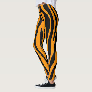 Leggings Impression de la Zèbre orange Princeton