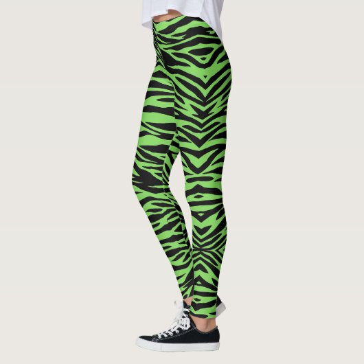 Leggings Impression de Lime gree Zebra (Gauche)