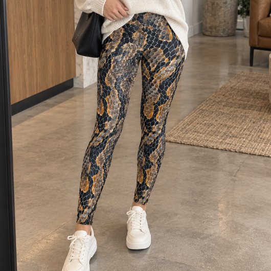 Leggings Impression de peau de serpent
