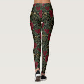 Leggings Impression de rose serpent (Dos)