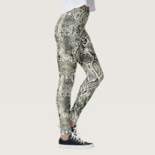 Leggings Impression de serpent blanc (Droite)