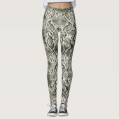 Leggings Impression de serpent blanc (Devant)