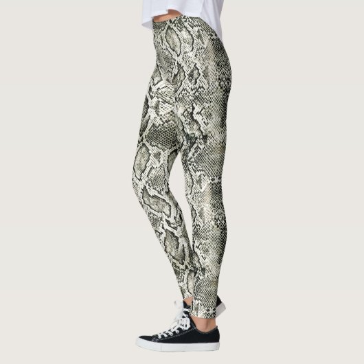 Leggings Impression de serpent blanc (Gauche)