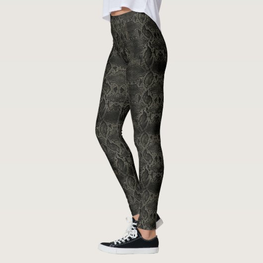 Leggings Impression de serpent noir (Gauche)