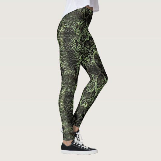 Leggings Impression de serpent vert (Droite)