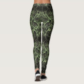 Leggings Impression de serpent vert (Dos)