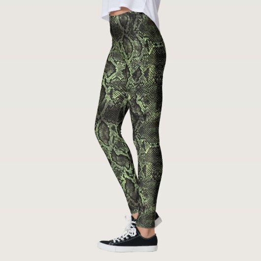 Leggings Impression de serpent vert (Gauche)