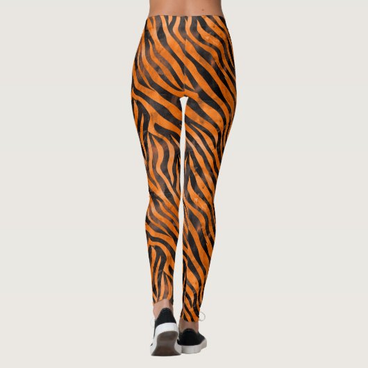 Leggings Impression de tigre d'aquarelle (Dos)
