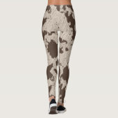 Leggings Impression de Vache Faux, Brown et crème (Dos)