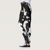 Leggings Impression de vache Faux, noir et blanc (Gauche)