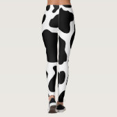 Leggings Impression de vache noir et blanc Halloween (Dos)