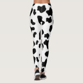 Leggings Impression de vache noire et blanche (Dos)