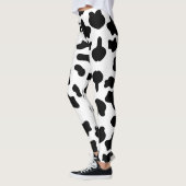 Leggings Impression de vache noire et blanche (Gauche)