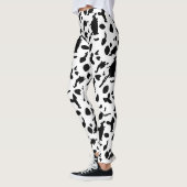 Leggings Impression de vache noire et blanche (Gauche)