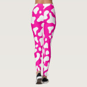 Leggings Impression de vache rose (Dos)