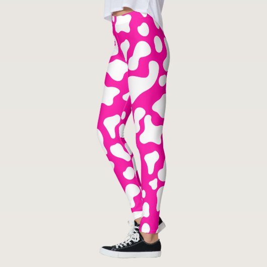 Leggings Impression de vache rose (Gauche)