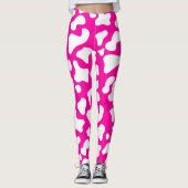 Leggings Impression de vache rose (Devant)