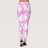 Leggings Impression de vache rose (Dos)