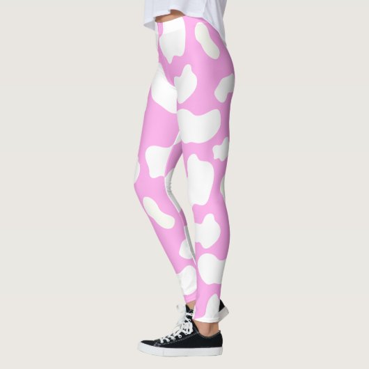 Leggings Impression de vache rose (Gauche)
