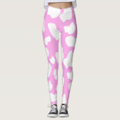 Leggings Impression de vache rose (Devant)
