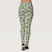 Leggings Impression de vache verte Sage (Dos)