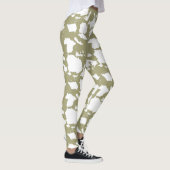 Leggings Impression de vache verte Sage (Droite)