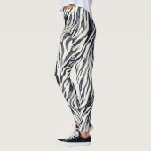 Leggings Impression de zèbre noir et blanc (Gauche)