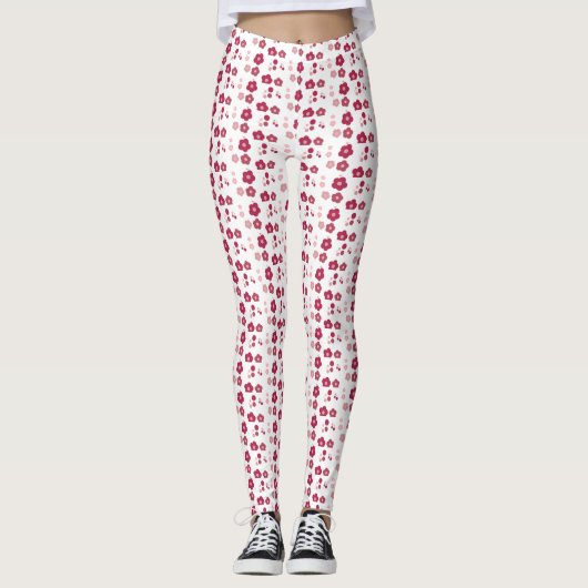 Leggings Impression délicate florale (Devant)