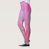 Leggings Impression demi-Parties scintillant rose tigre (Gauche)