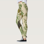 Leggings Impression d'oiseau Grackle violet d'Audubon Botan (Gauche)