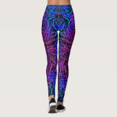 Leggings Impression du boho de fleur Neon Lotus (Dos)