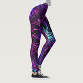 Leggings Impression du boho de fleur Neon Lotus (Droite)
