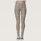 Leggings Impression élégante et stylée de fourrure de léopa (Devant)