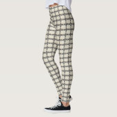 Leggings impression en courbes noir et blanc (Gauche)