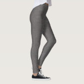 Leggings Impression en cuir gris brut (Droite)