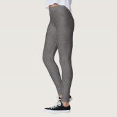 Leggings Impression en cuir gris brut (Gauche)