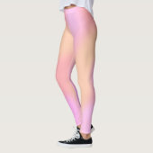 Leggings Impression en marbre clair clair rose pâle (Gauche)