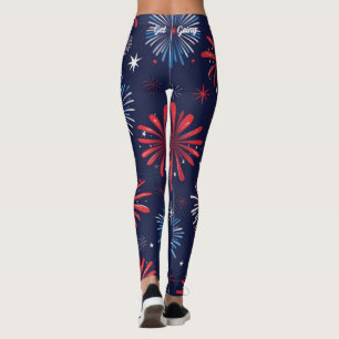 Leggings Impression Feu d'artifice 14 juillet