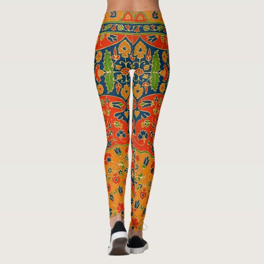 Leggings Impression florale persane décorative (Dos)
