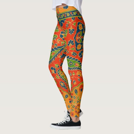 Leggings Impression florale persane décorative (Gauche)