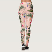 Leggings Impression florale tropicale, Colibris, Papillons (Dos)