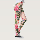 Leggings Impression florale tropicale, Colibris, Papillons (Droite)