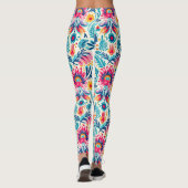 Leggings Impression florale Whimsical Bohème surdimensionné (Dos)