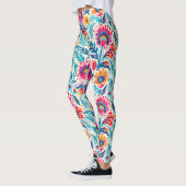 Leggings Impression florale Whimsical Bohème surdimensionné (Gauche)