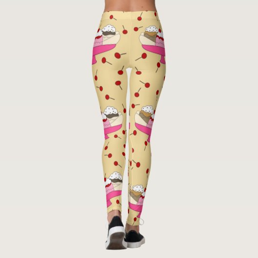 Leggings Impression fractionnée de banane (Dos)