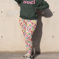 Impression géométrique rétro 1970 Noël à motifs