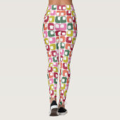 Leggings Impression géométrique rétro 1970 Noël à motifs (Dos)
