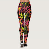 Leggings Impression léopard abstraite néon (Dos)