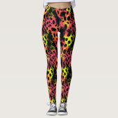 Leggings Impression léopard abstraite néon (Devant)